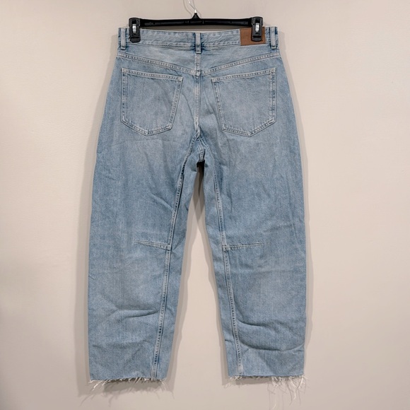 Madewell Light Blue The Darted Barrel Leg Cut Hem Jeans W29 NWT (34” x 25.5”) - Picture 5 of 6